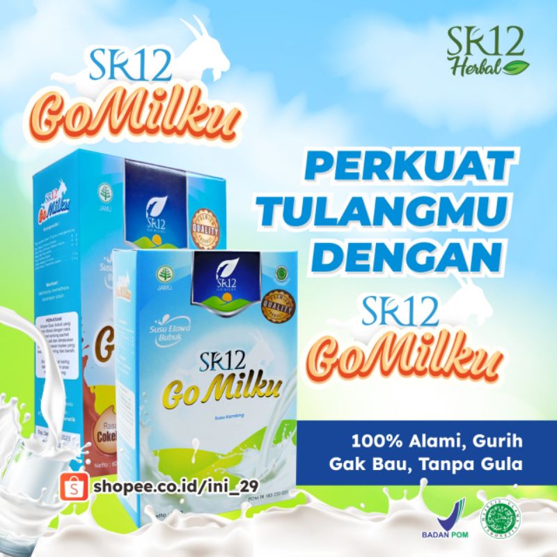 

Susu Kesehatan Tulang Sendi - Susu Kalsium - Tulang Keropos Susu Kambing Etawa GO Milku SR12