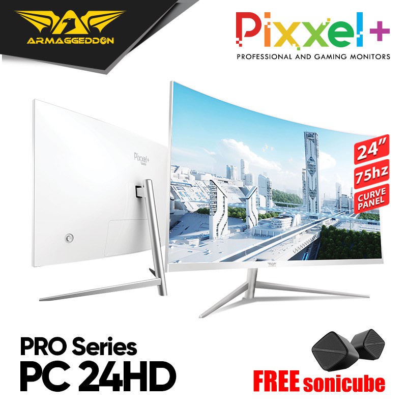 Armaggeddon Gaming Monitor Pixxel+ Pro PC24HD Curve White