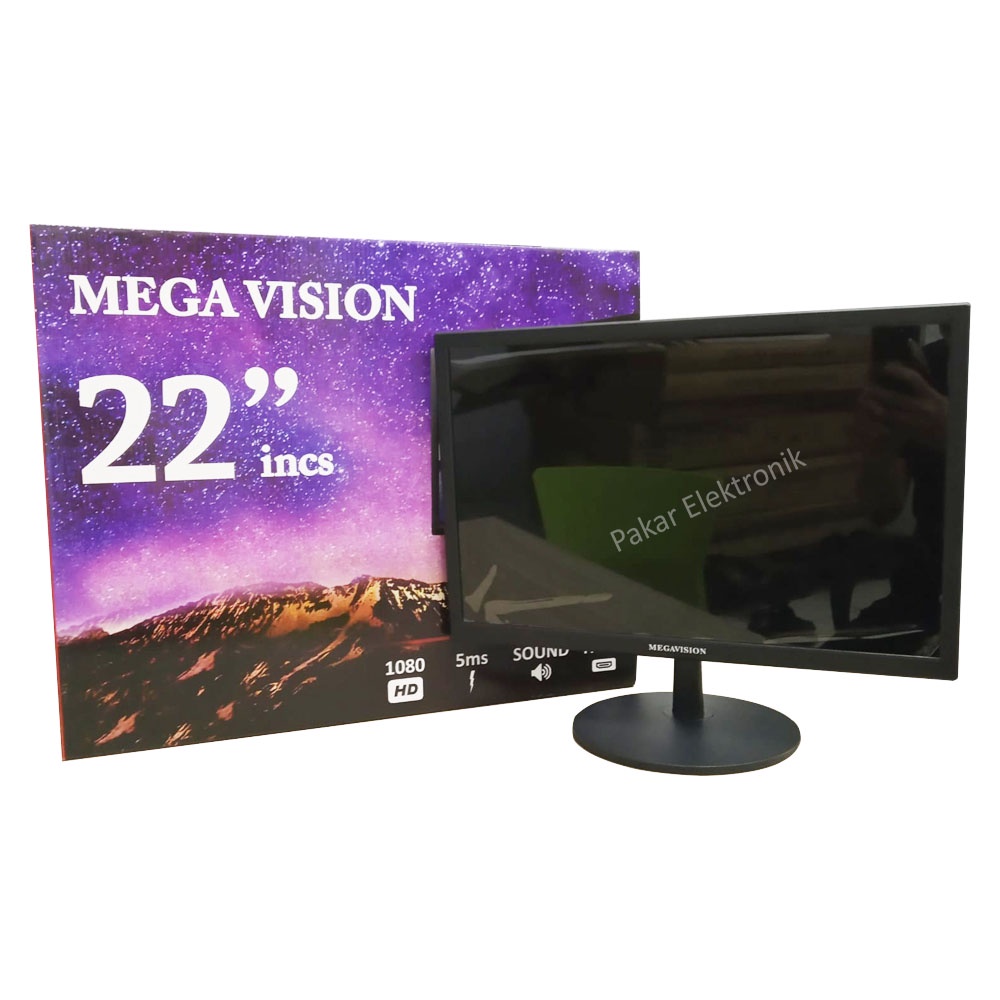 Monitor Megavision Led 22" Lcd Monitor 22 inchi