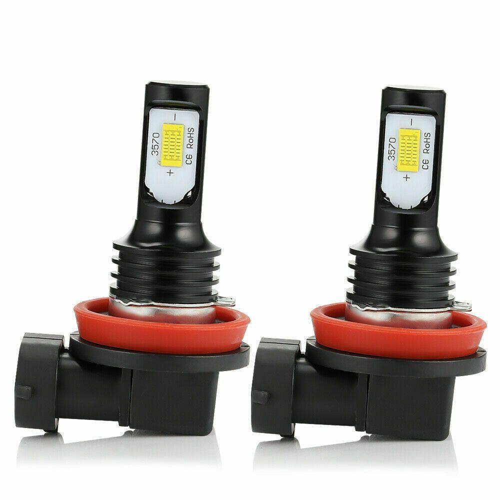 Populer 2Pcs/Set Lampu Kabut Mobil 80W 8000K Terang LED Super Terang Hi/Low Kit Beam DRL