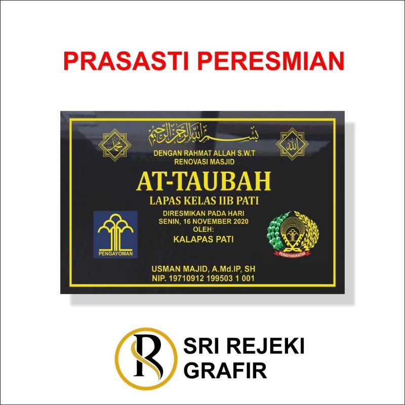 PRASASTI PERESMIAN GEDUNG