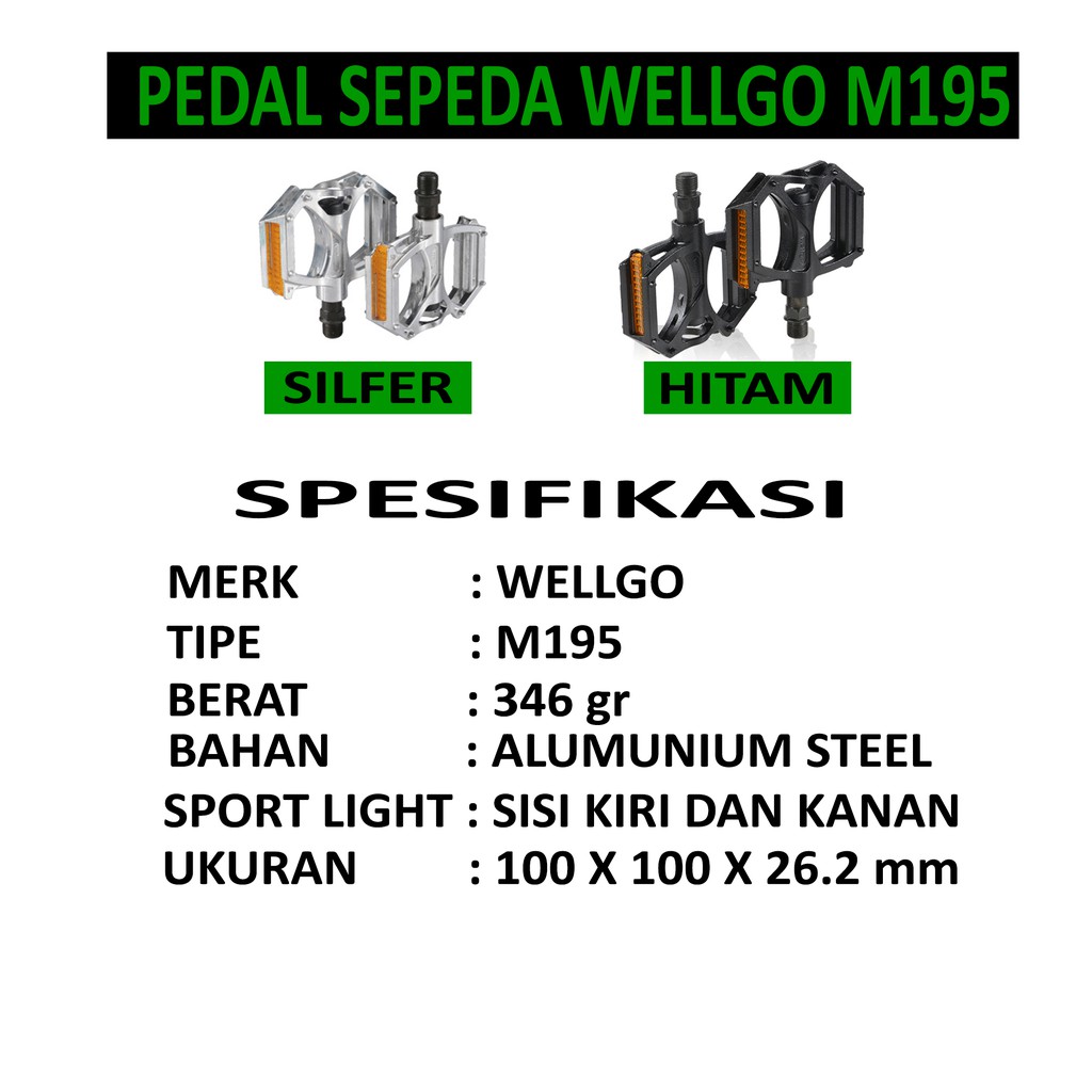 PROMEND Pedal Sepeda Aluminium Anti Slip Wellgo M294 / M195