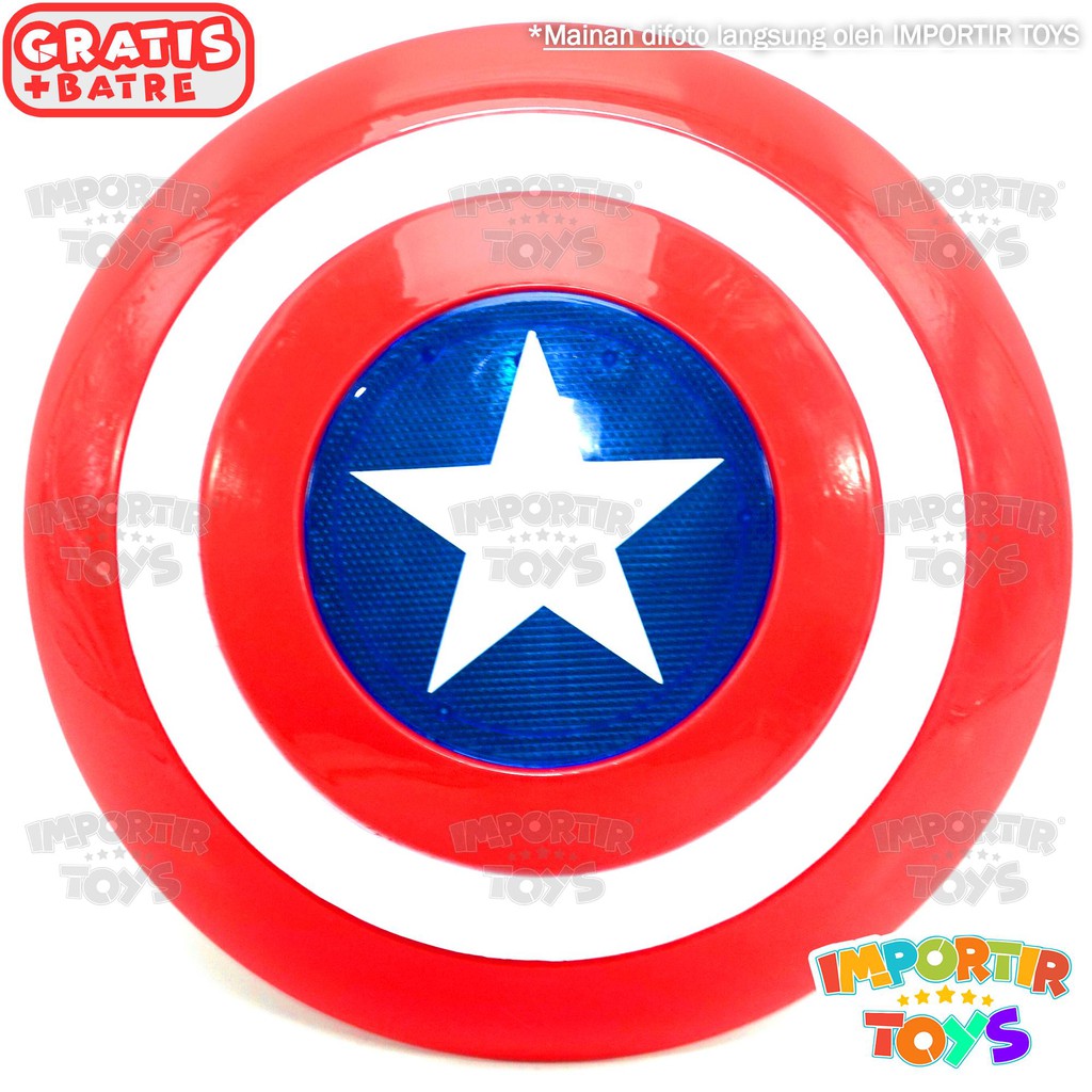 Mainan Anak Tameng Captain America + Lampu + Suara Berkualitas Keren