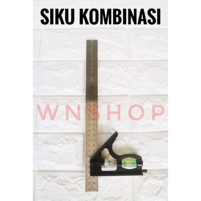 

Siku kombinasi - combination square - siku sudut waterpass - penggaris