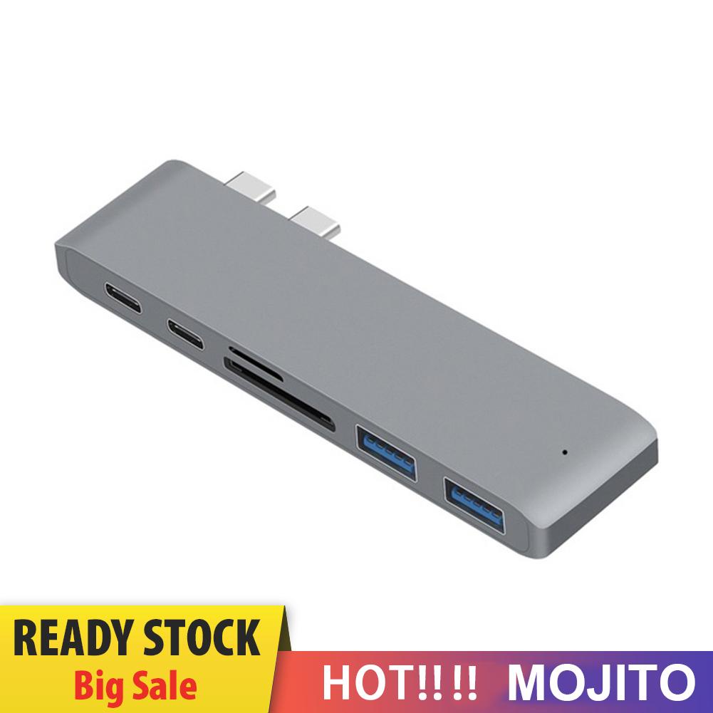 Adaptor Pembaca Kartu Tf Usb 3.0 Hub 2 Port Tipe C Untuk Macbook Pro Air