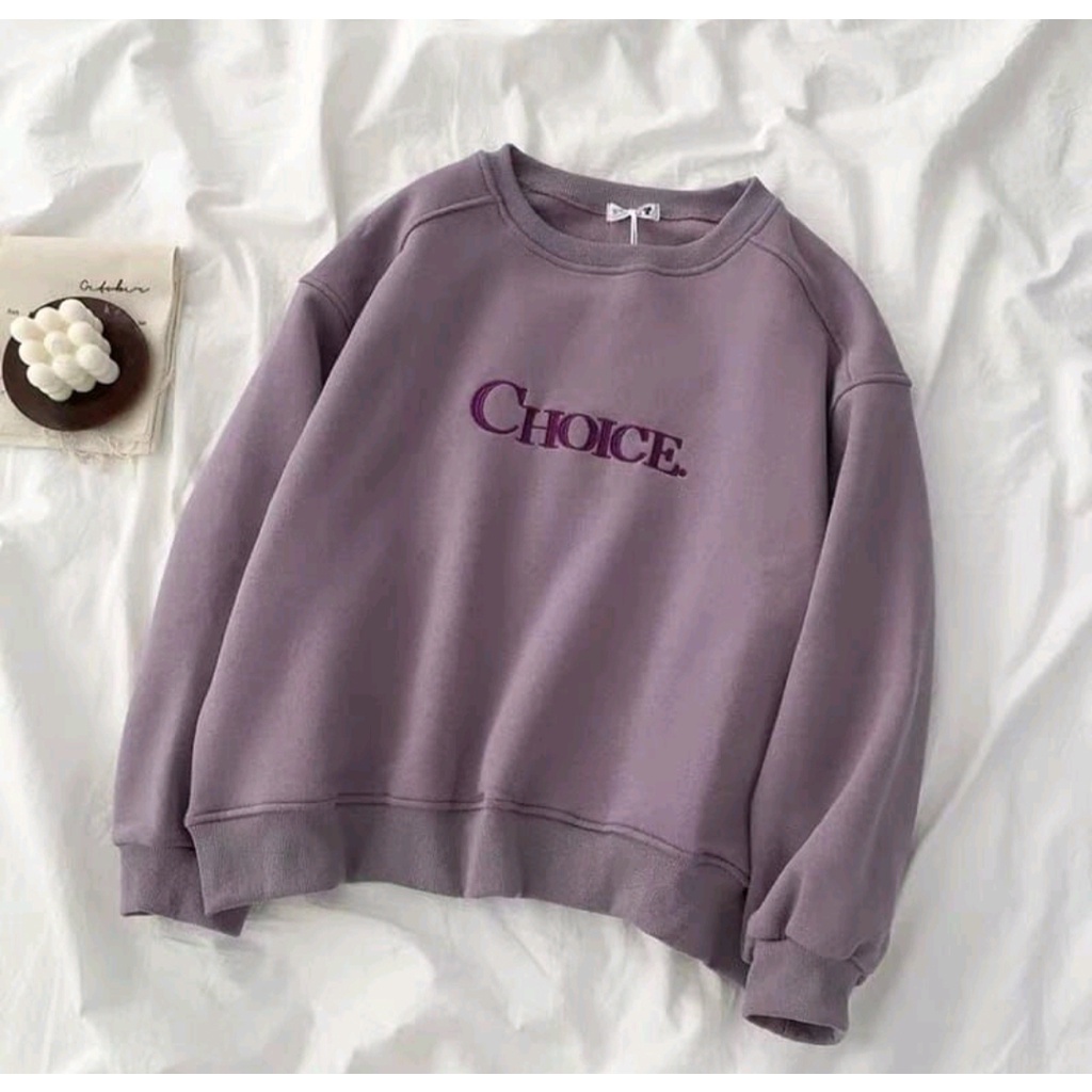 CHOICE SWEATER WANITA / SWEATER WANITA CREWNECK OBLONG