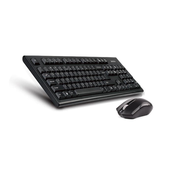 Keyboard mouse a4tech wireless 2.4ghz multimedia fullsize for Laptop-Pc desktop 3000n