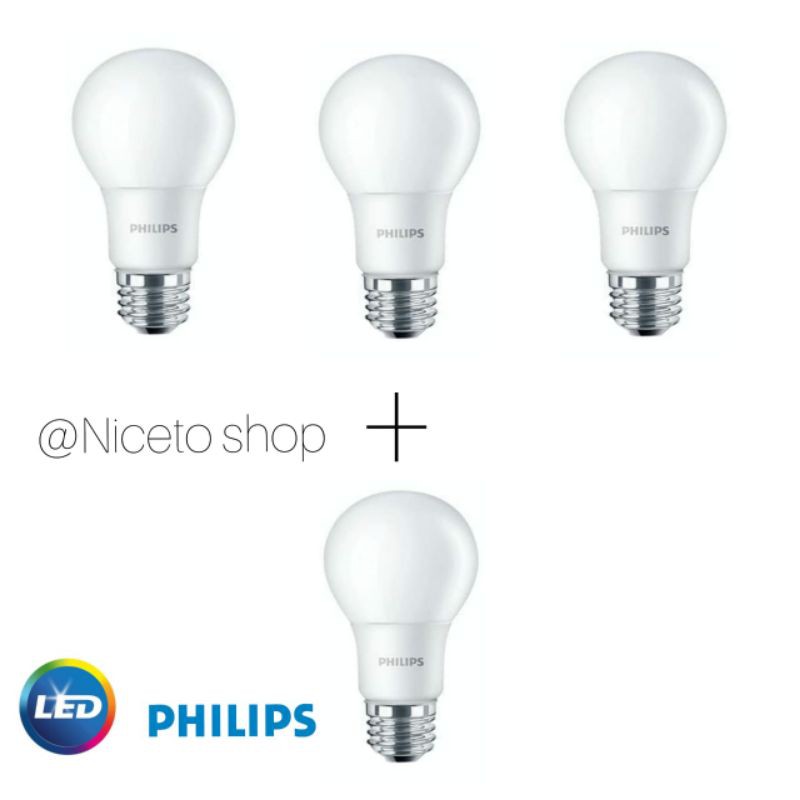 Lampu LED PHILIPS Multipack 8W 8Watt Paket E27 Putih