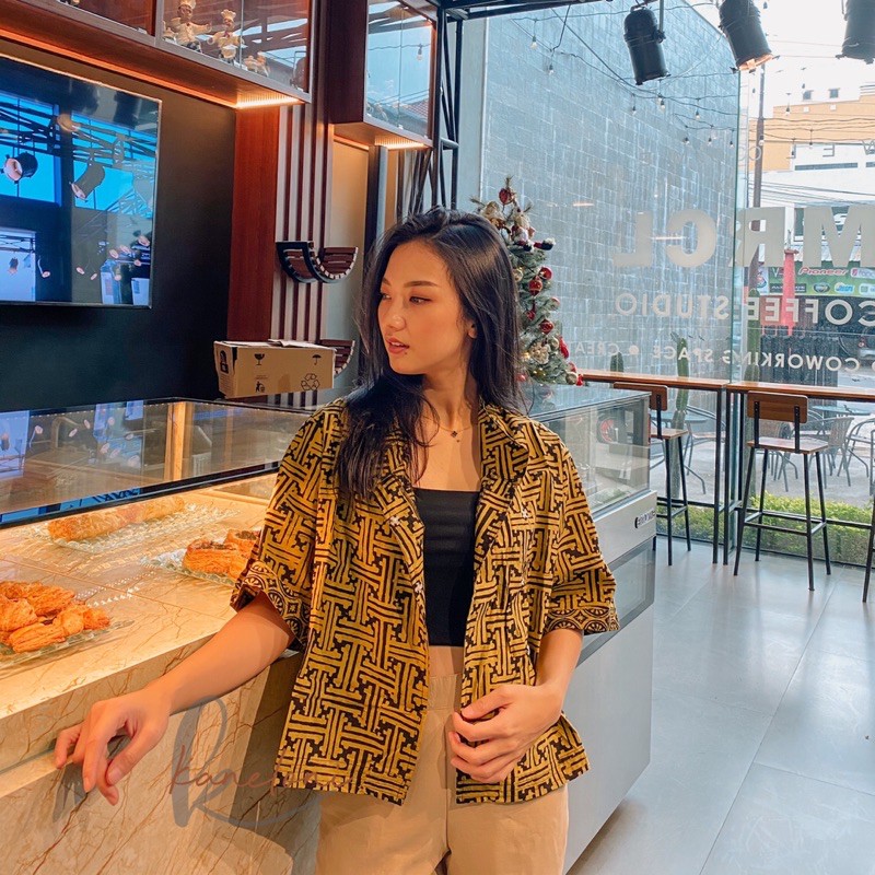 BATIK BLOUSE Baju Atasan Casual Formal Santai Fashion Wanita