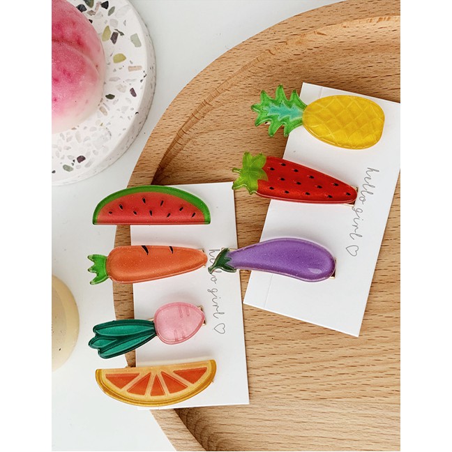 LRC Jepit Rambut Fashion Carrot Fruit And Vegetable Hair Clips F7360X