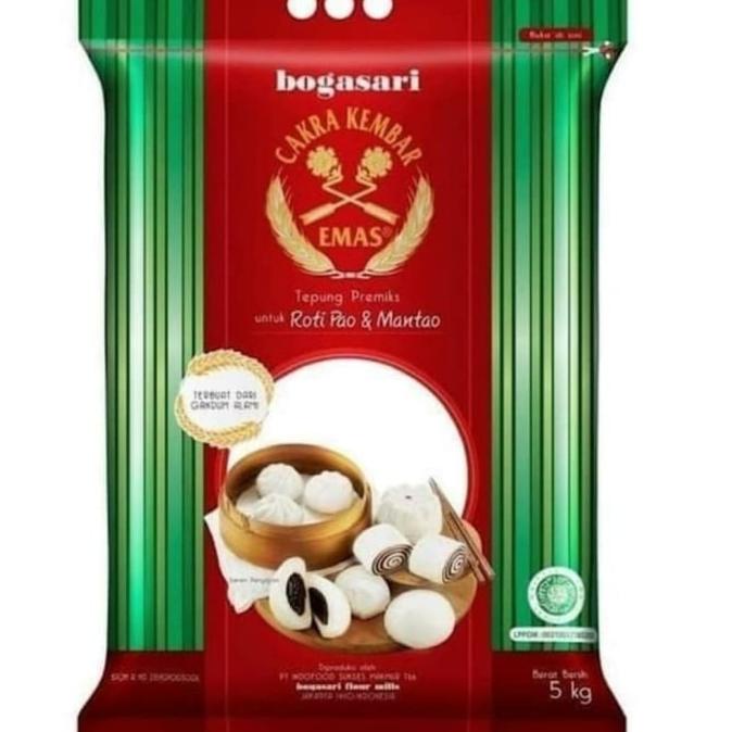 

vikriyansatyaveta5694 Tepung pao dan mantao Bogasari Emas 5kg TERLARIS TERPERCAYA ORIGINAL