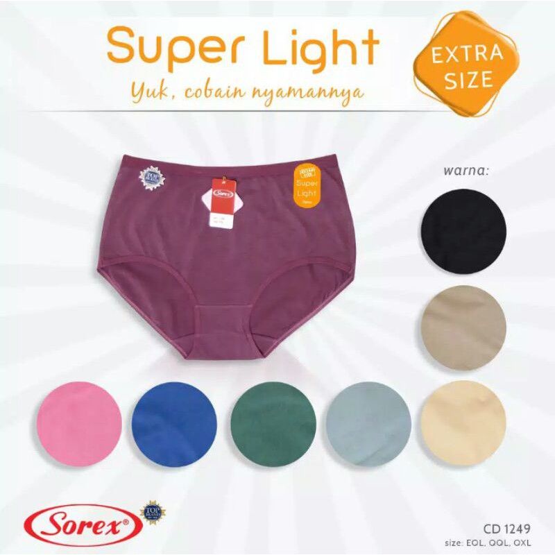 SOREX CD Wanita Cotton Stretch EXTRA SIZE 1249 SUPER LIGHT