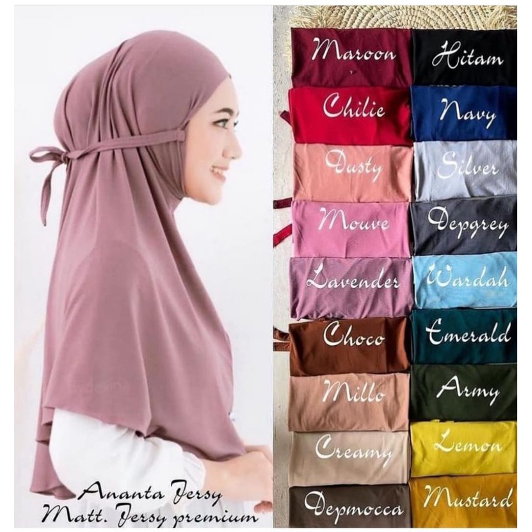 hijab bergo jersey tali maryam