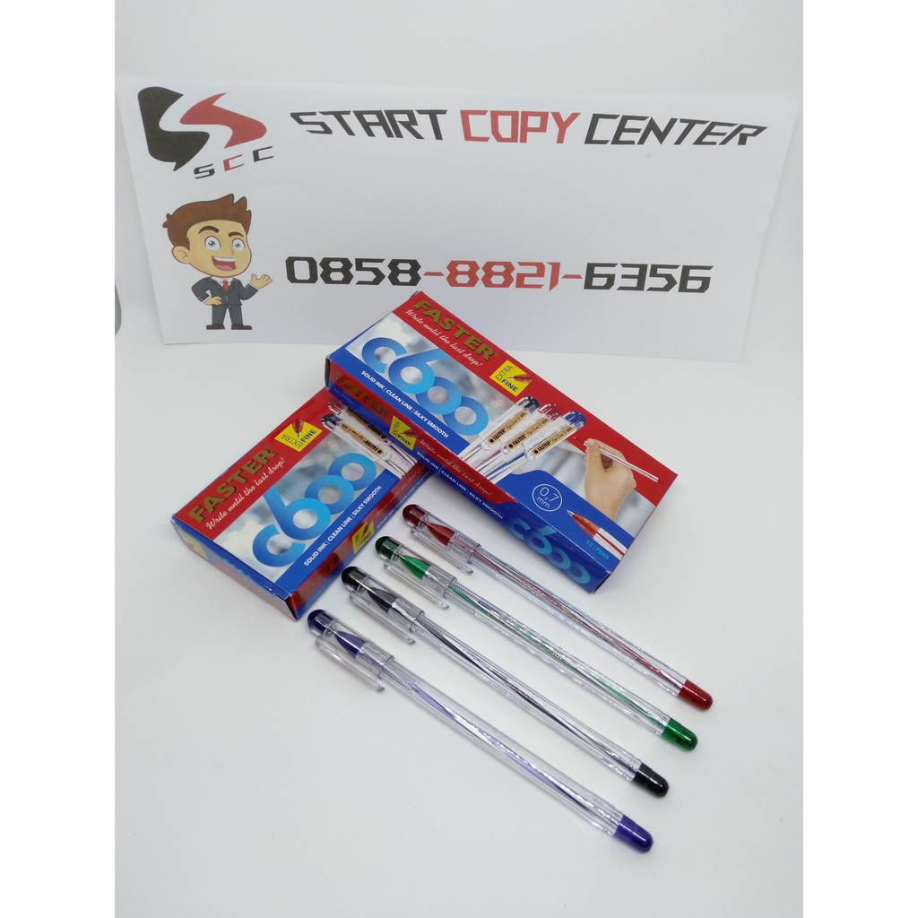 

PULPEN FASTER C600 HITAM BIRU