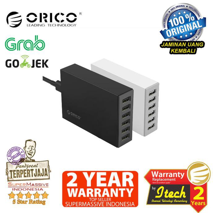 ORICO CSL-6U 6 Port Charger Hp Tablet USB Desktop  - Original