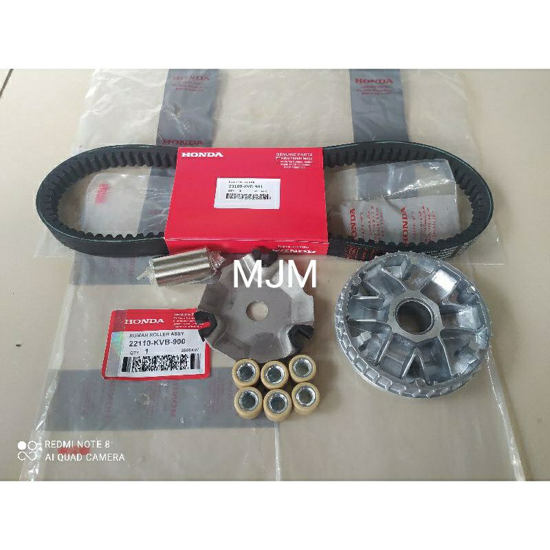 SET V BELT RUMAH ROLLER KOMPLIT/HONDA VARIO 110 KARBU/VARIO TECNO 110 KARBU/HONDA