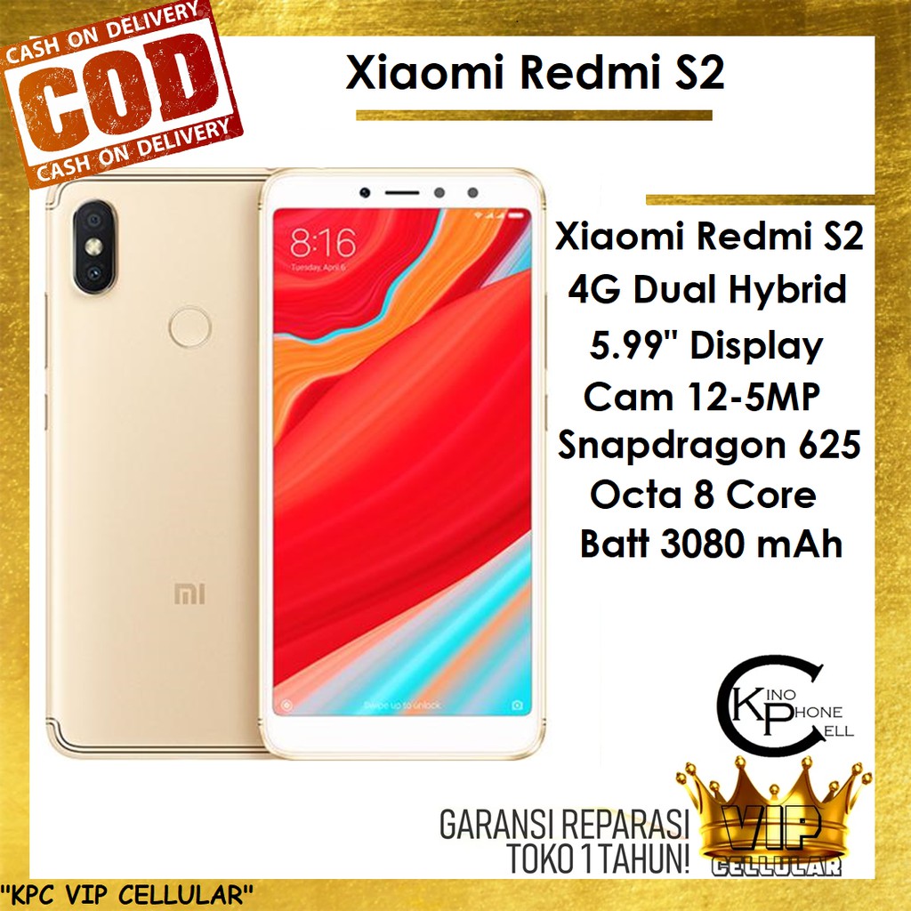 Xiaomi Redmi S2 32GB 3GB RAM 3/32 GB SNAPDRAGON 6 2 5 Octa 8 Core 7 Garansi