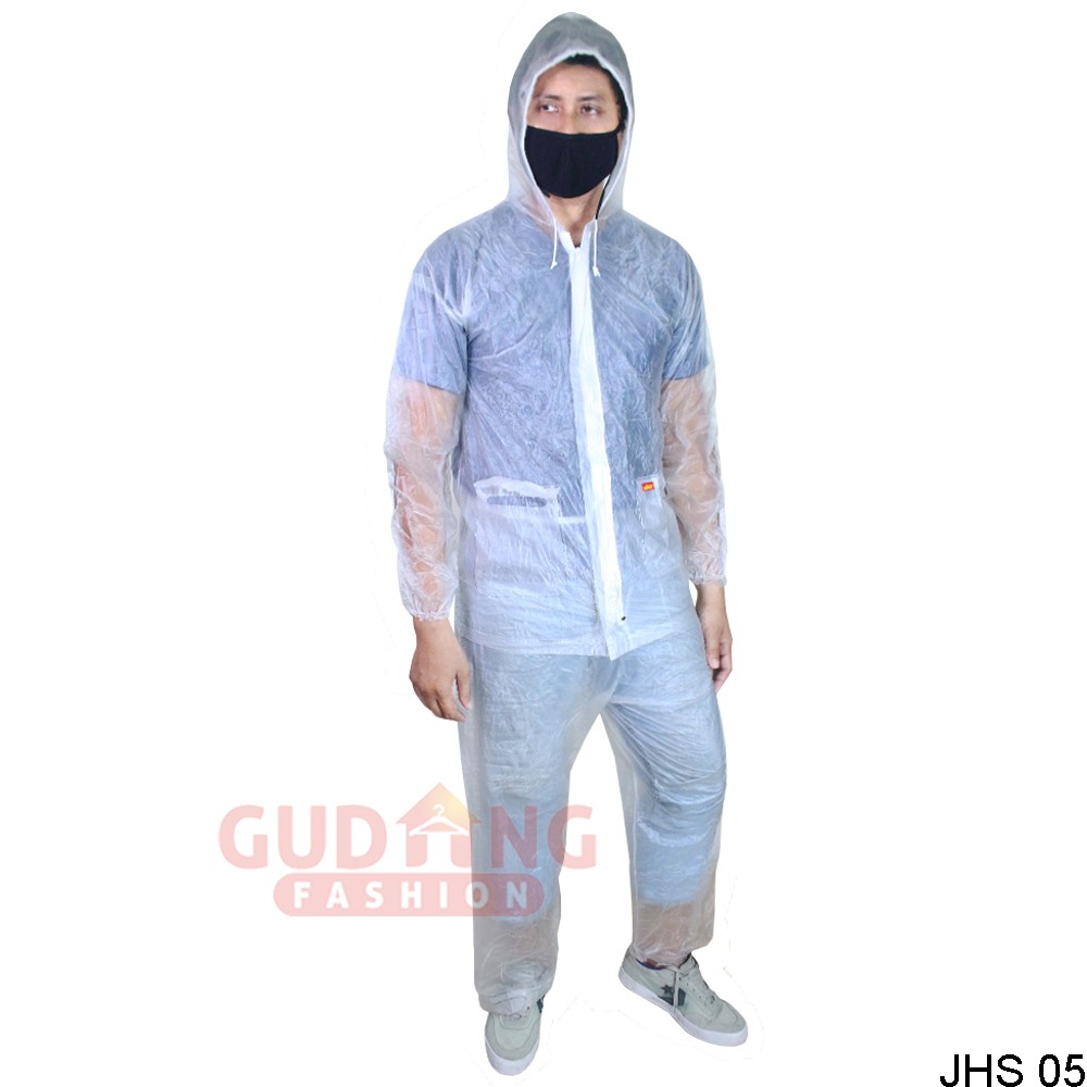 GIOFLO Raincoat Jas Hujan Setelan Karet PVC Elastis Lentur