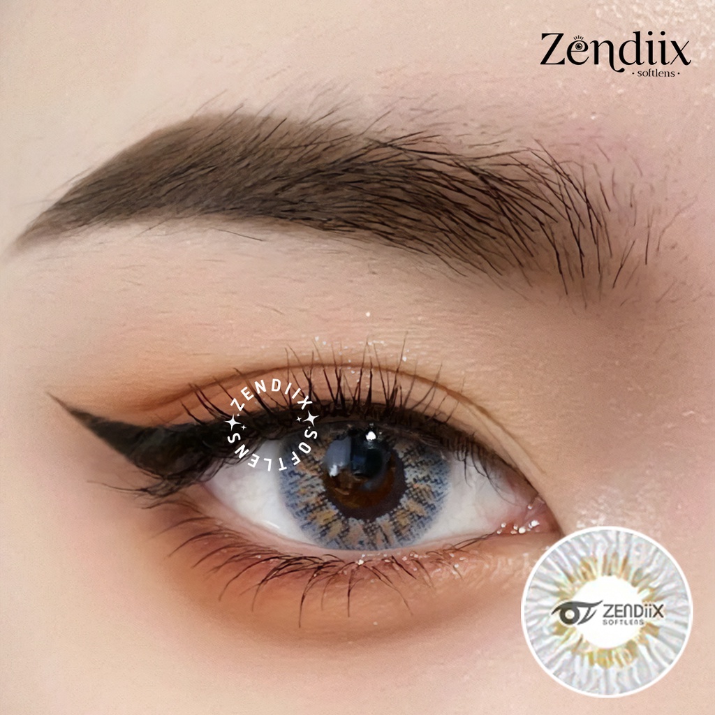 Softlens NEW MORE DUBAI Warna MARBLE GREY 14.5mm Normal Minus