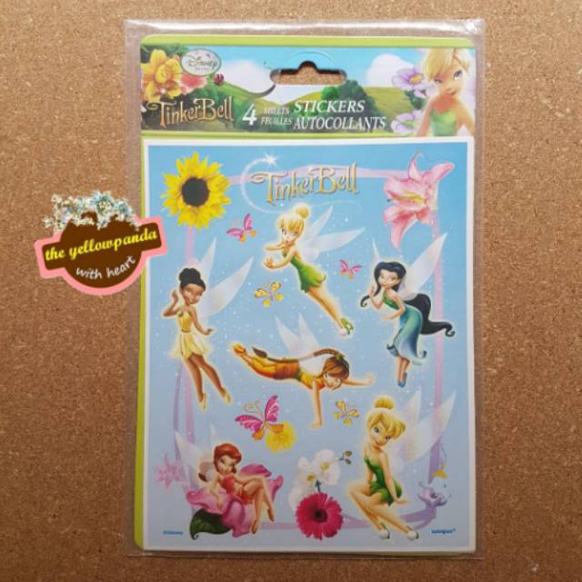 

Disney Fairies Tinkerbell Stickers Gambar Tempel (4 sheets)