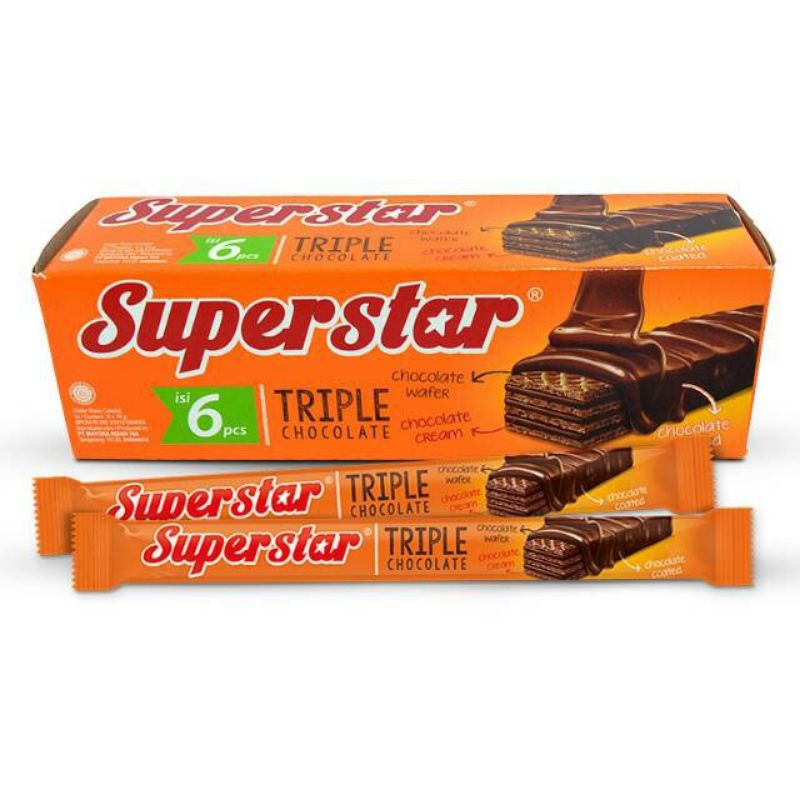 

Superstar Roma Wafer Coklat Box SUPER STAR isi 12 pcs