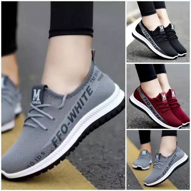 sepatu sneakers wanita FFO WHITE