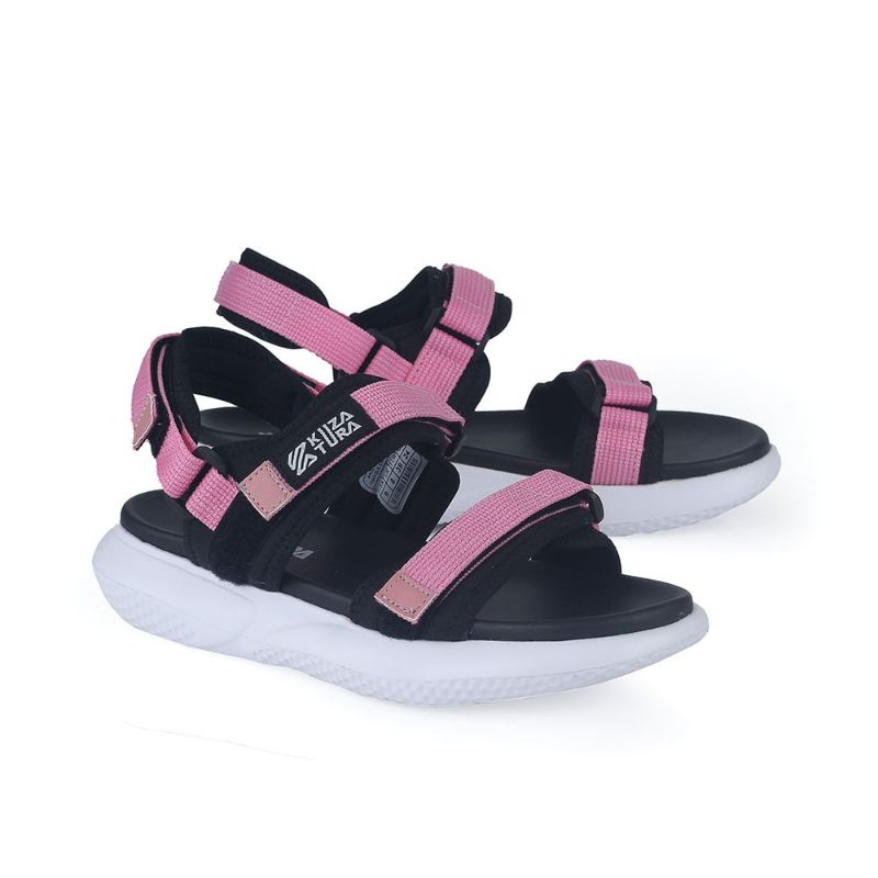 ORIGINAL Sandal Casual Wanita Terbaru | Sandal Cewek Ala Korea Japan | Sendal Tali | Sandal Gunung Travelling | Sendal Kasual Premium Material | Pink Hitam Coklat