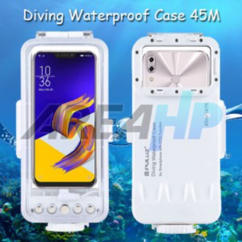 Puluz Diving Waterproof Case Casing Cover 45M Asus Zenfone 5,5Z