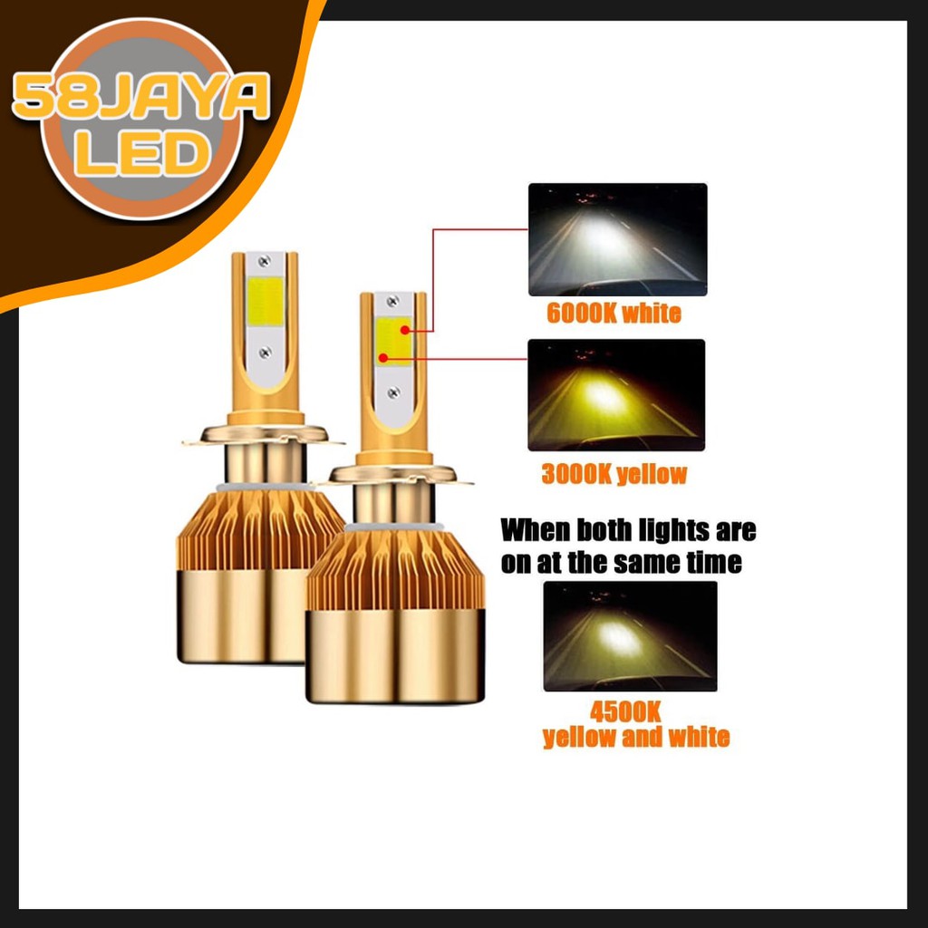 Jual Lampu Led Mobil HB3 9005 3 Warna 3000 4500 6500 K 2 Pcs Sepasang ...