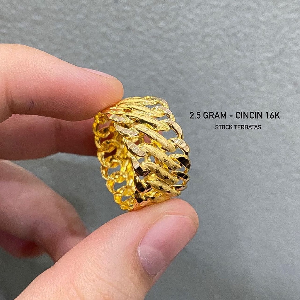 Cincin anak dan dewasa emas asli kadar 700 70 16k rantai penuh rante sisik naga coco S holo double super mix kombinasi mas putih keliling mas kuning gosok papan