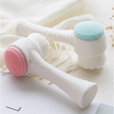 ❤️GTB❤️ Alat Cuci Muka H155 Silikon Brush Pembersih Muka 3D Sikat Pijat 2 Sisi R410