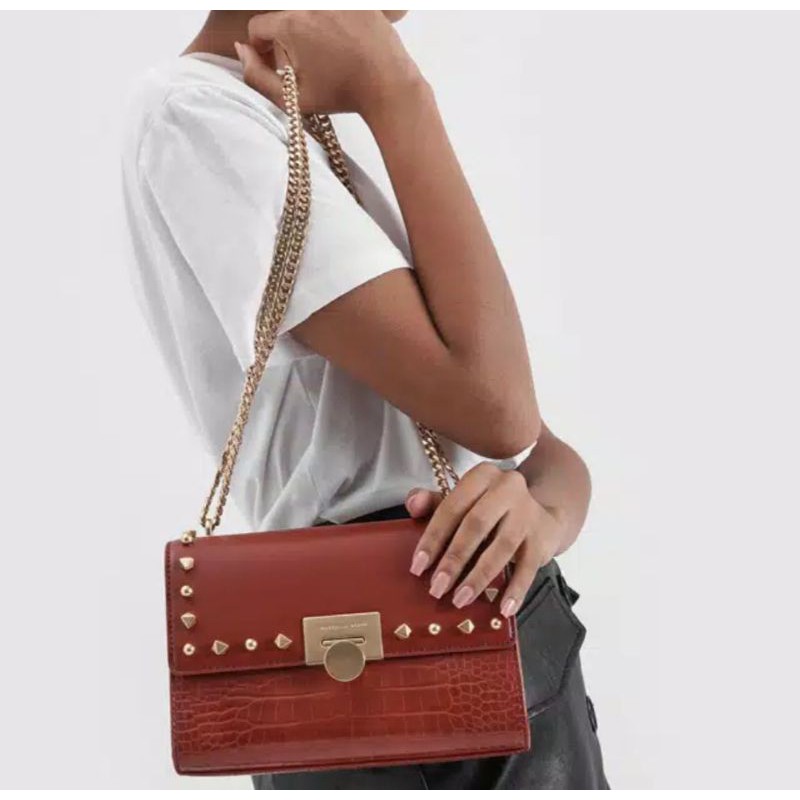 CK STUD CROCO TAS ORI WANITA/TAS CHARKES KEITH CROCO IMPORT