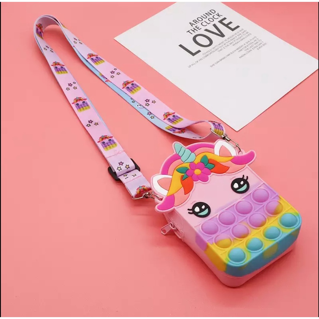 TAS POP IT ANAK MELODY / TAS POP IT ANAK SELEMPANG UNICORN / TAS POP IT ANAK TERMURAH - P024