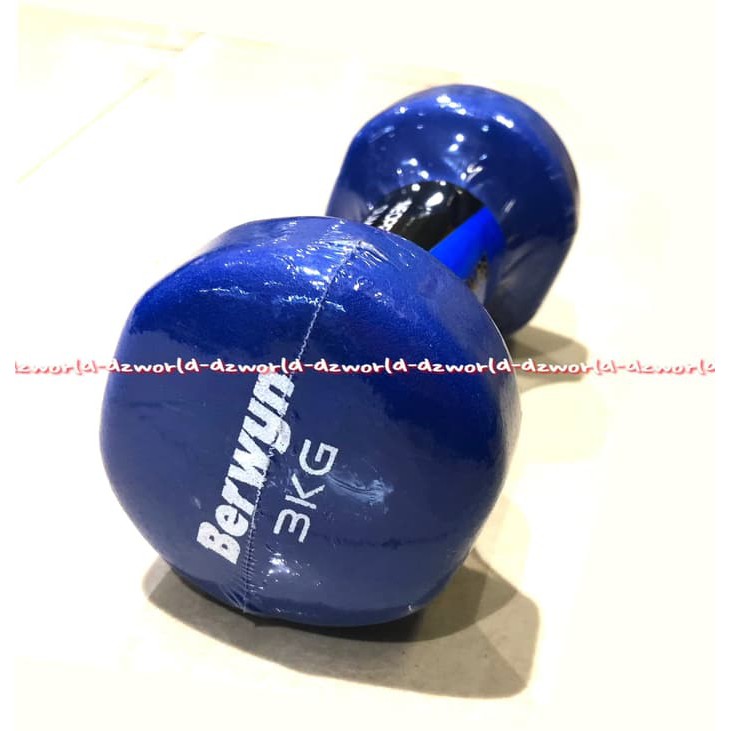 Berwyn Dumbbell Neoprene 4kg Peralatan Olahraga Barbel Hijau 4 kg Dumbel Berwin Green Barbell Warna Hijau Latihan Beban