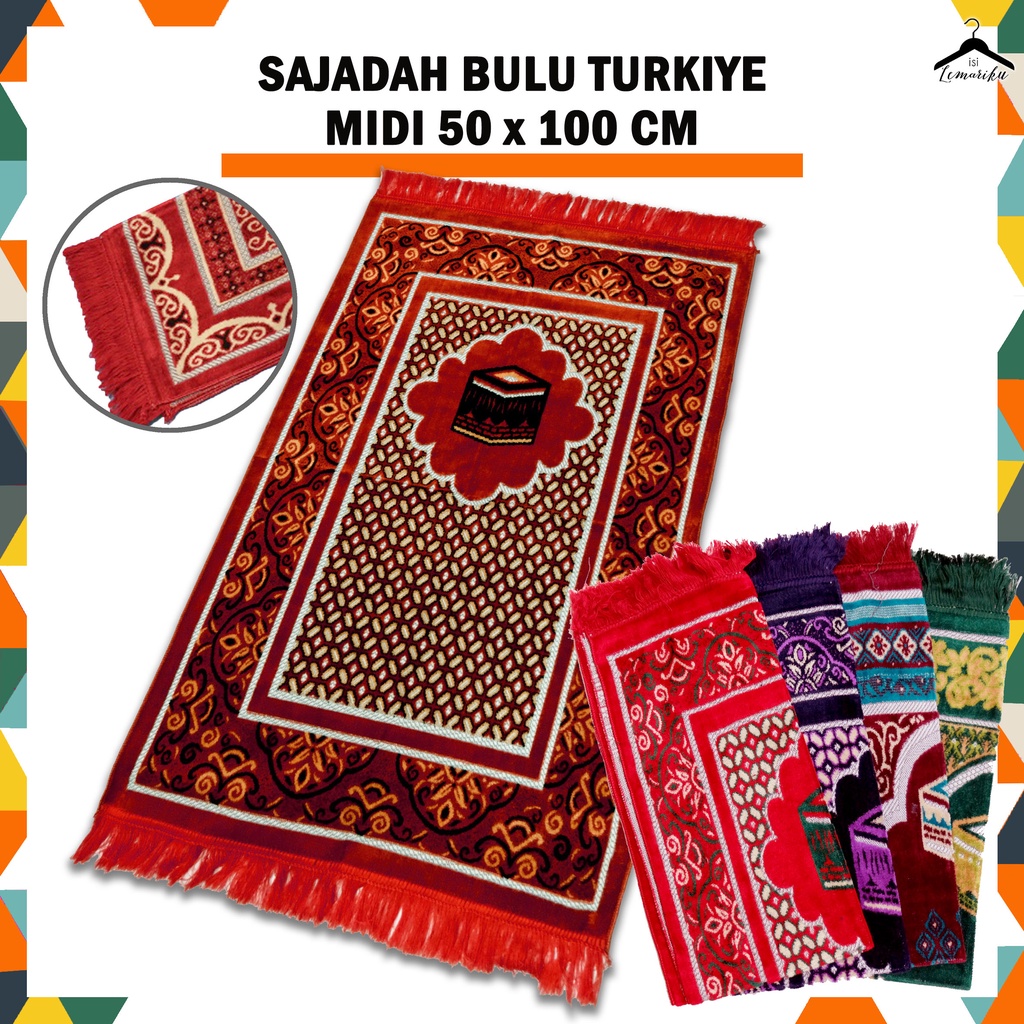 Sajadah Bulu Turkey Prayer Rugs GK-MIDI 50 x 100cm Oleh Haji Sovenir