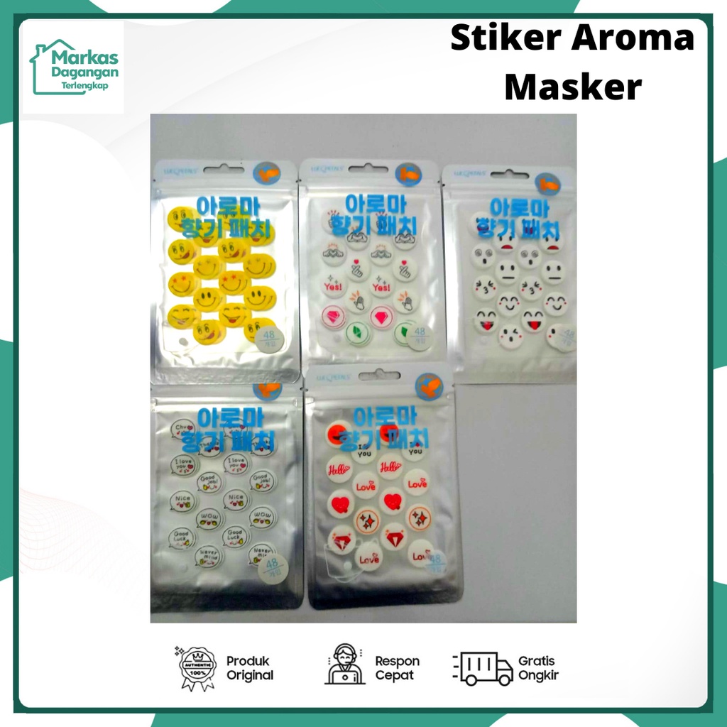 TEMPELAN MASKER KOREA/MASKER PATCH PELEGA NAFAS/STIKER MASKER AROMATHERAPY ISI 48PATCH