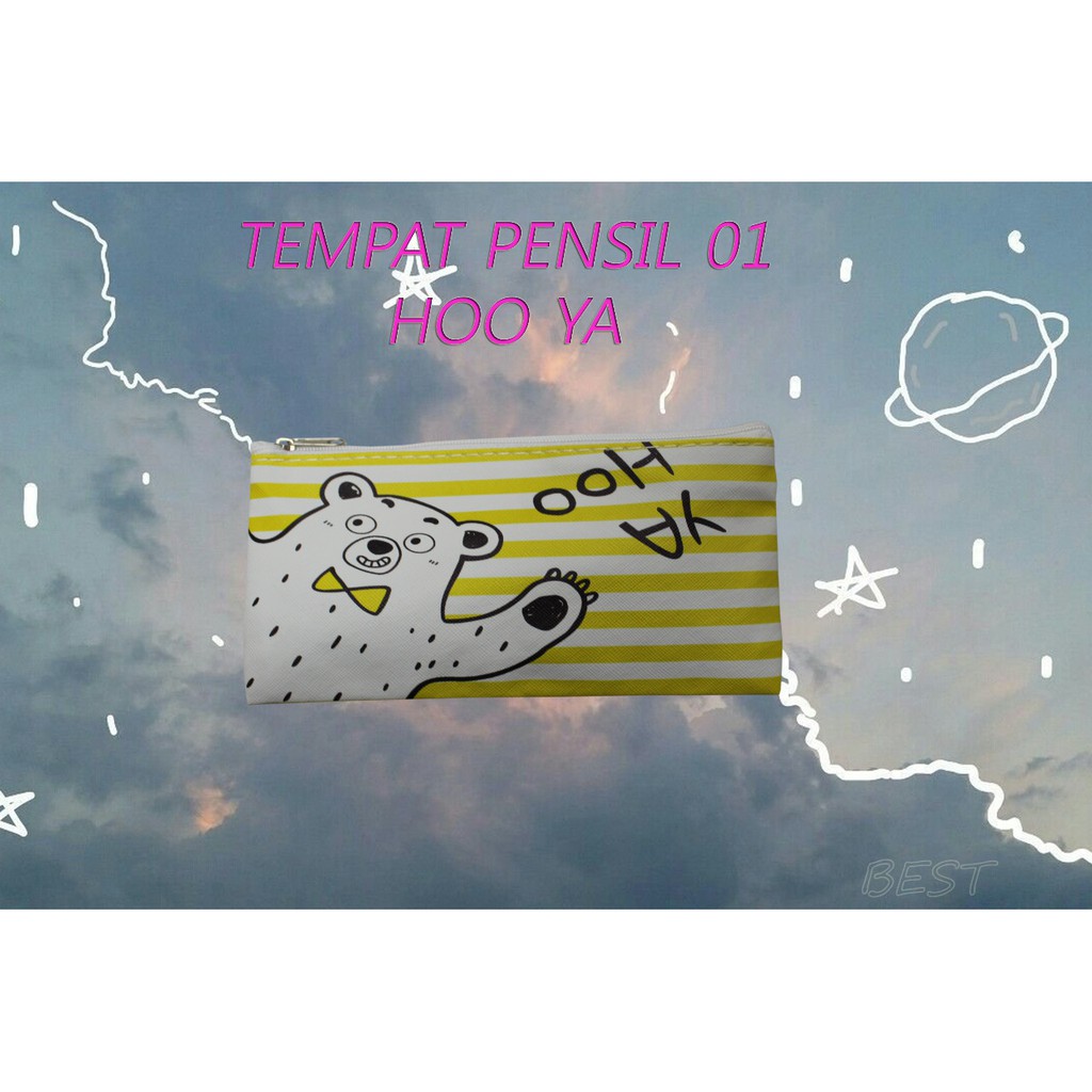 [KODE : 01] Tempat Pensil KARAKTER LINE / Tempat Alat Tulis Motif Gambar Brown Cony Sally-1