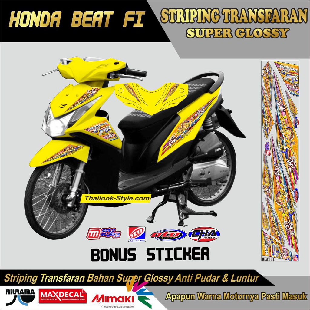 STRIPING TRANSPARAN UV GLOSY BEAT FI LIS BODI TRANSPARAN UV GLOSY BEAT FI