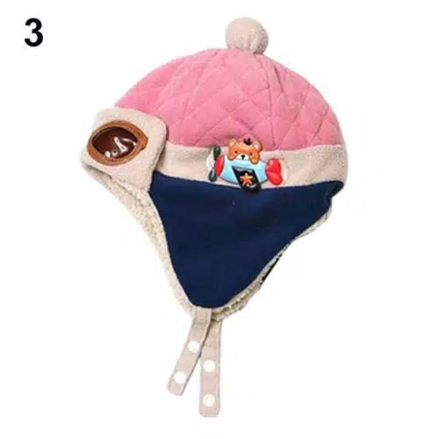 Topi pilot kupluk balita model pilot Topi anak - topi musim dingin anak - KOREAN BABY HAT