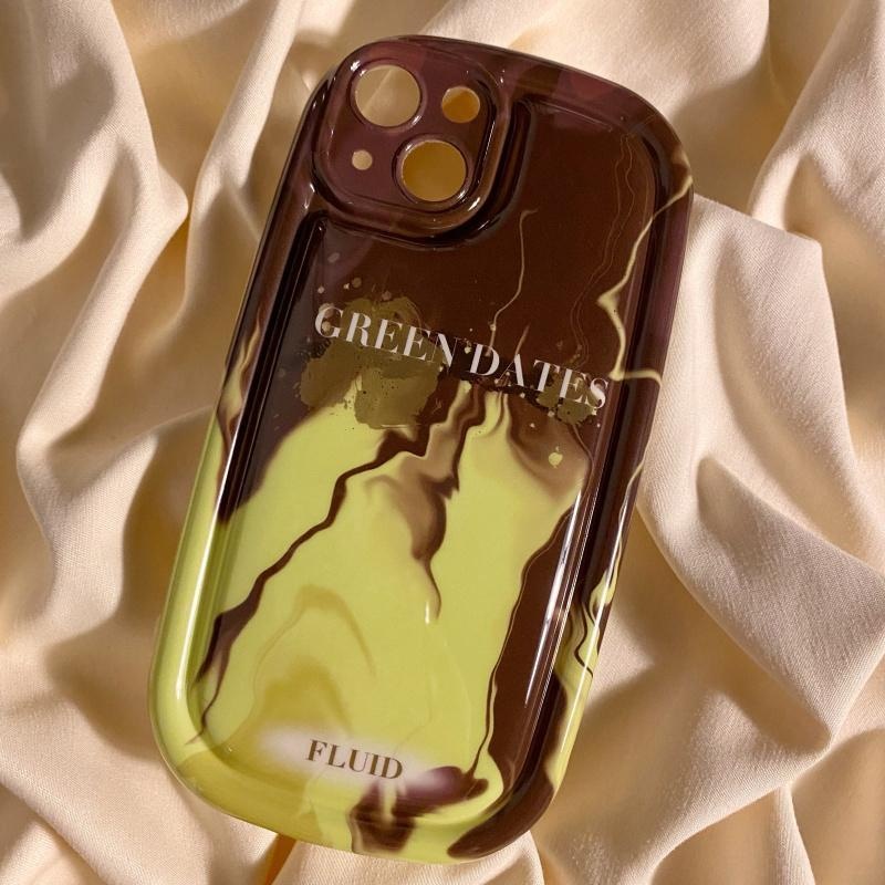 Case Glossy Motif Morandi Smudge Untuk iPhone 12 13 11 Pro Max X Xs Max Xr hhje