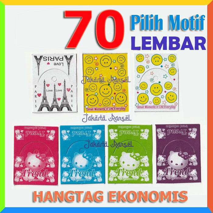 

1 Ikat Hang tag aksesoris label stiker pajangan gantung kertas hangtag card label