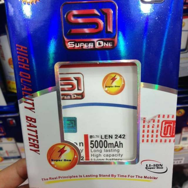 Baterai Lenovo BL242 Lenovo A6000 5000Mah Double Power S1 Super One