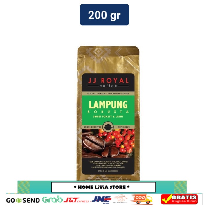 

JJ Royal Coffee Lampung Robusta Ground Bag 200gr