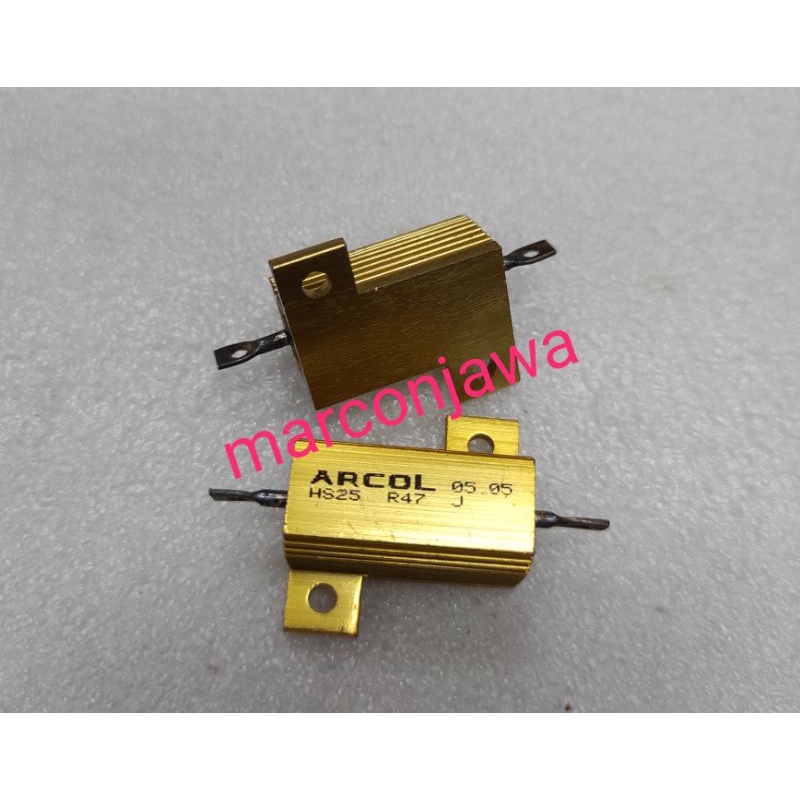 resistor heatsing 25W 0,47 ohm ARCOL