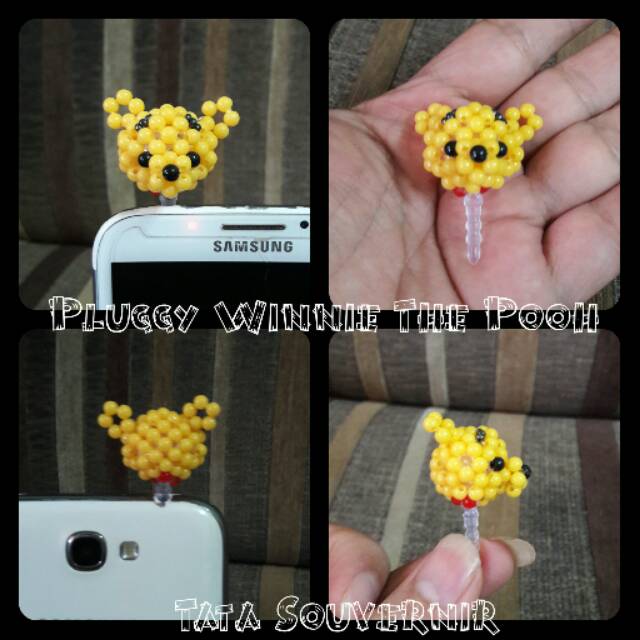 Winnie The Pooh Pluggy / Earplug /Gantungan hp /dustplug