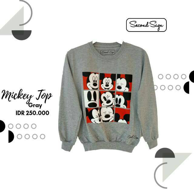 Mickey Top Grey by SECOND SIGN