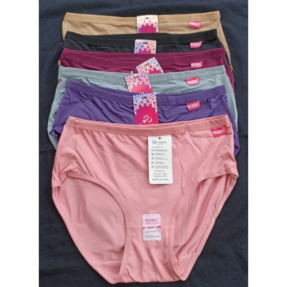 Celana dalam wanita premium halus WENROU size L XL XXL sorex