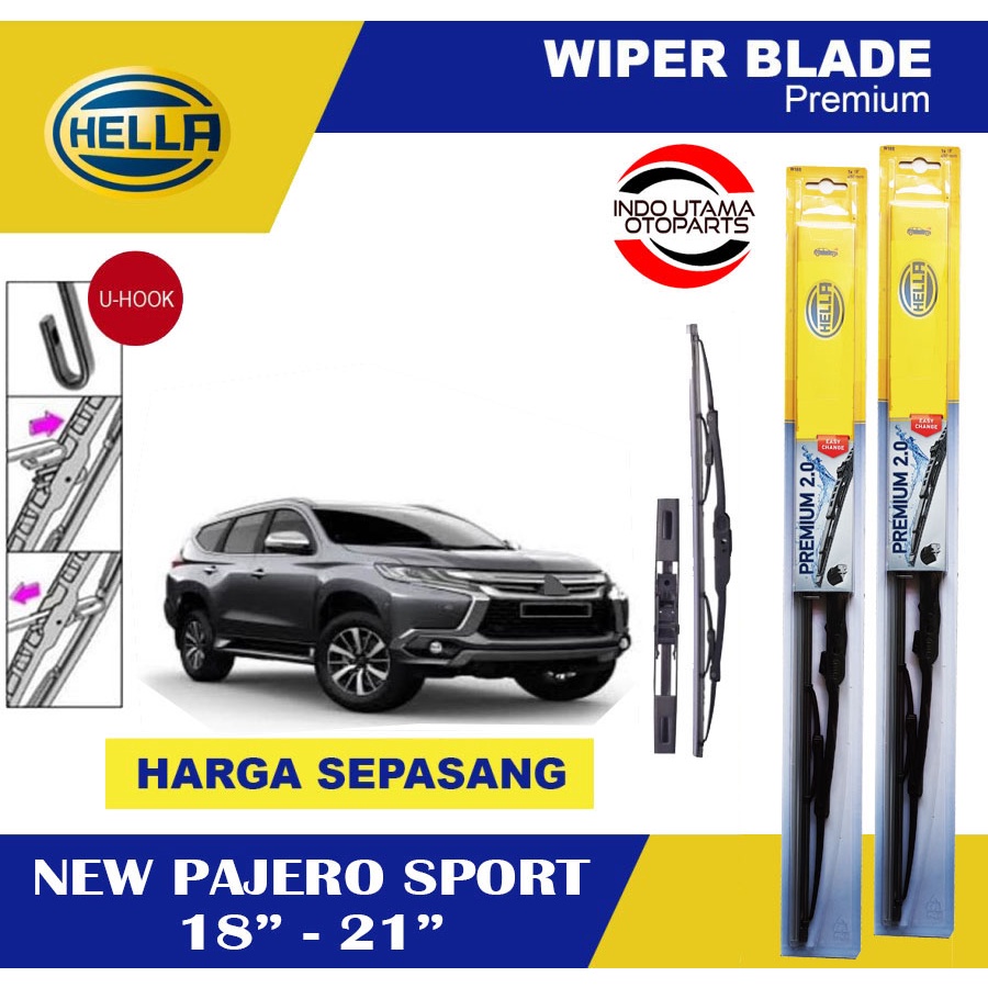 Wiper Blade Mobil New Pajero Sport HELLA Premium 2.0 (18-21)