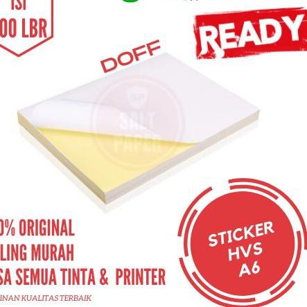

mgu..!618KA Kertas Stiker HVS A6 - 1 pack isi 200 lbr / Kertas Stiker Label