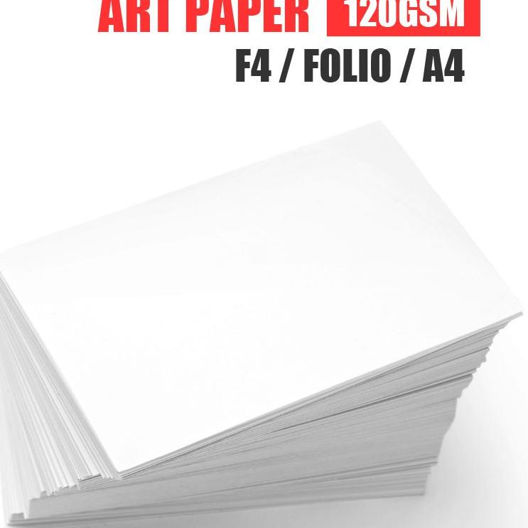 

GZ298 50 Lembar Kertas Art Paper 120 Gram / GSM Artpaper F4 Folio A4 Brosur Kalender Flyer Poster Majalah α
